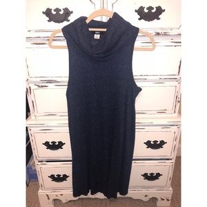 Soft navy BDG dress with a collared neck